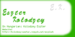 eszter kolodzey business card